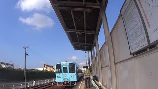 車いす道中記岡山編 水島臨海鉄道三菱自工前駅行列車三菱自工前駅下車 岡山県倉敷市編