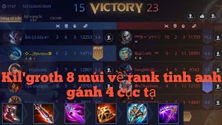 Top1 kil'groth Caesar | Cùng xem kil'groth 8 múi về rank tinh anh tập tạ gánh 4 cục tạ ntn ?