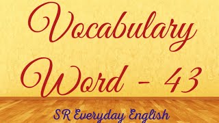 Vocabulary Word @SR Everyday English #43 - விளைநிலம்|#farmland  #spokenenglish| #dailyenglishwords