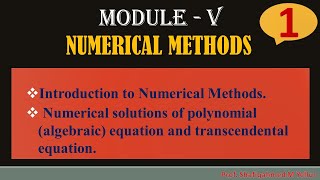 #1 || Introduction || Numerical Methods || Explanation || 18MAT21 || By Shafiqahmed.