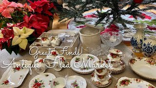 Shop with me for beautiful tableware at antique market