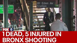 1 dead, 5 injured in Bronx subway station shooting