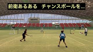 前衛あるある   チャンスボールを…【ソフトテニス】