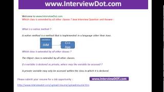 what is java native method job java interview question and answer