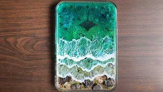 가오리 딜런 레진 트레이 만들기 / 레진아트 /  Resin wave, Resin Sea, Resin Art #resinart