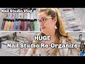 HUGE NAIL STUDIO RE-ORGANIZATION & NEW RELEASES IN THE NAIL SHOP! | Nail Studio Vlog