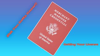 GET YOUR CAPTAIN'S LICENSE!!!! Steps to Getting Your Merchant Mariner Credential OUPV Six Pack