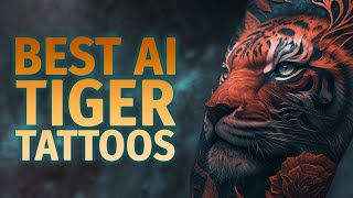 A Roaring Slideshow of Tiger Tattoo Designs by AI