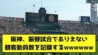 阪神、振替試合でありえない観客動員数を記録するwwwwww【なんJ反応】