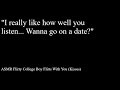 ASMR Flirty Feminine Boy Flirts With You (Kisses)
