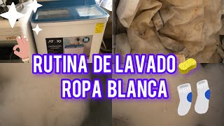 Rutina de Lavado 🧽 lavadora Atvio 2 tinas 🪣 Ropa blanca #viral #fyp #organization #lava  #laundry