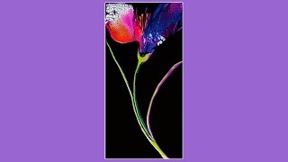 #9422 Magnificent Single Stem Lacy Swipe Fluid Acrylics 8.26.2023 Intuitive art