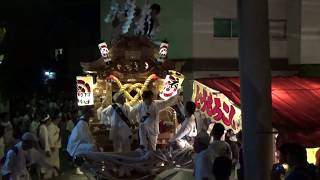 東大阪市長瀬地区 長瀬神社夏祭り 衣摺のだんじりの宮入