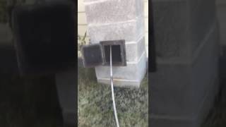 Chimney sweep from the cleanout hatch up.