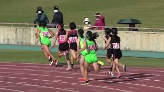 20220417 宮崎県記録会 女子×100mR 決勝1組（大淀中D・55”48）