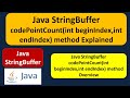 Java StringBuffer codePointCount(int beginIndex,int endIndex) method Explained | Java Tutorial