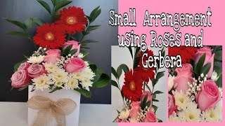 #SAUDI ARABIA || FLOWER ARRANGEMENT USING GERBERA AND ROSES