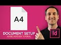 How to set up an A4 document in Adobe Indesign