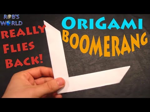 How to Make an Origami Boomerang - Rob's World How to Make an Origami Boomerang - Rob's World