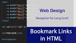 Bookmark links in HTML - Navigation Tutorial