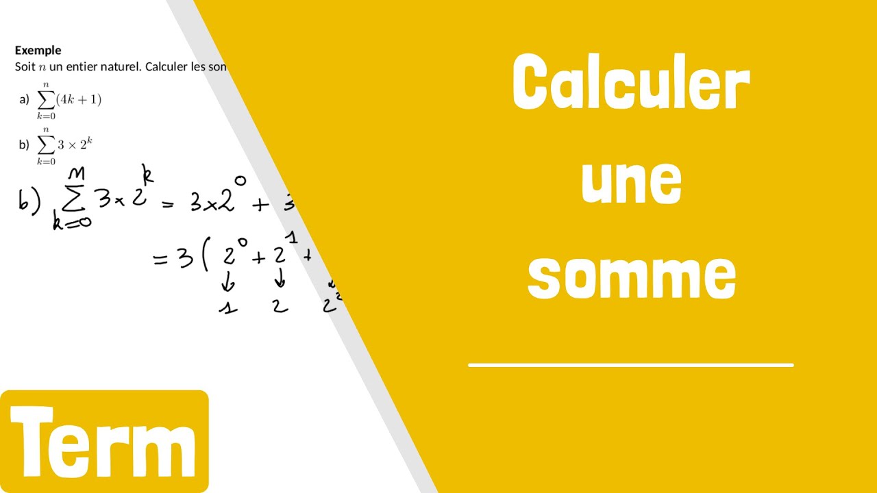 Comment Calculer Une Somme ? - YouTube