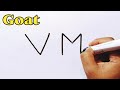 How to Turn Letters Into a Goat Drawing | How to Draw a Simple Goat Step By Step Easy