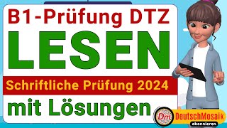 B1 Lesen  | Deutsch Prüfung B1 | DTZ | gast 2024 | Schriftliche Prüfung mit Lösungen