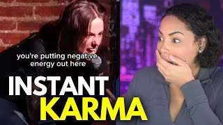 Feminist Comedian LOSES IT After Attacking Male Fan! Gets INSTANT Karma