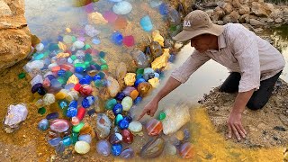 Wow Expensive Amber, Colorful Crystals, Many Beauty Amethyst Unearthed At the river