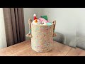 diy 🥰 amazing basket idea made using jute rope and large plastic bottle