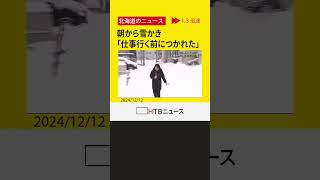 「仕事行く前に疲れました」北海道　日本海側を中心にまとまった雪　朝から市民ら除雪に追われる