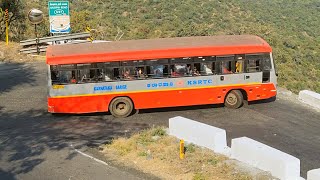 Private Bus And KSRTC Bus Truck Turning 9/27 Dhimbam Risk Ghat Road Driving