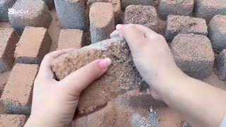 ASMR white stone sandcement dry + water pool crumbling on floor 😌RS ASMR