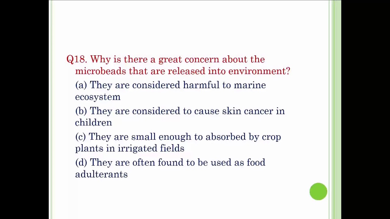 Environmental Science Related Question Asked In UPSC Prelims -Part-II ...