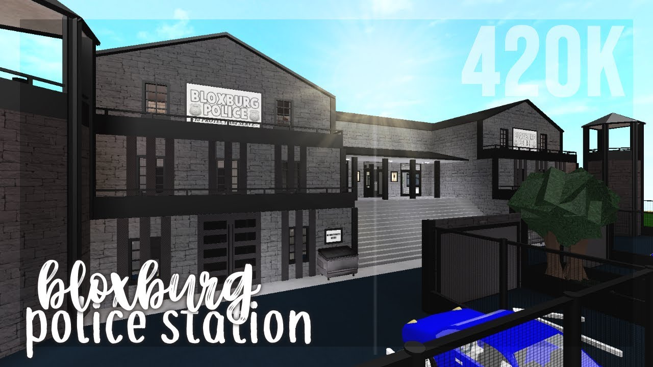 Bloxburg: 420k Police Station/Prison - YouTube