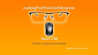 Basic CSS | Create a custom CSS Variable | freecodecamp | 38 of 44
