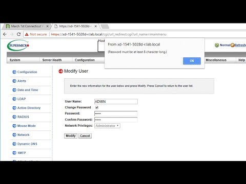 How to change or reset your IPMI username & password on Supermicro SuperServers using just a browser How to change or reset your IPMI username & password on Supermicro SuperServers using just a browser
