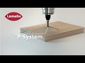 Lamello P-System: Profile groove in the surface with P‐System CNC shaft tool and a 3‐axis movement