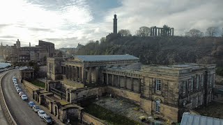 Calton Hill Edinburgh from above! 4k!