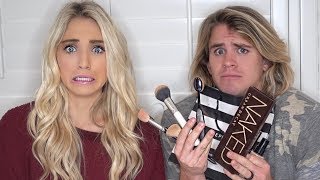 HUSBAND BUYS & DOES WIFE'S MAKEUP! (DOES AMAZING)