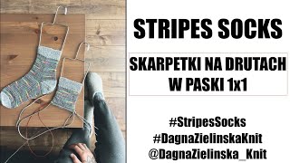 STRIPES SOCKS. Jak zrobić skarpetki na drutach w pojedyncze paski