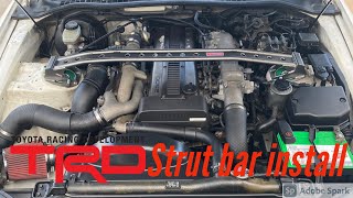 TRD Strut bar install on Toyota Soarer/Lexus sc