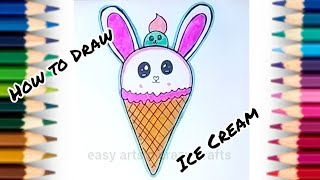 How to Draw a Cute Icecream Cone