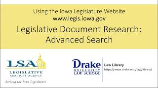 Legislative Document Research: Advanced Search