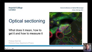 ACoM2021 Prof Mark Neil: Optical sectioning –what does it mean, how to get it and how to measure it.