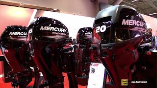 2017 Mercury 100hp 40hp and 20hp Outboard Engines - Walkaround - 2016 Salon Nautique Paris