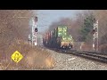 man says yes when another train is spotted triple train meet long range view canadian pacific dpu