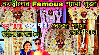 নবদ্বীপের Famous বড়ো শ্যামা মেজো শ্যামা সেজো শ্যামা ছোটো শ্যামা কালীপূজা | Nabadwip Rash Yatra 2022