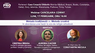 Webinar cu Părintele Necula: Metoda tradițională vs. cea creativă în abordarea lecțiilor de religie