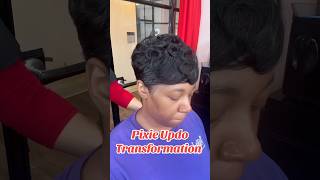 Pixie Updo Transformation by Female Master Barber #subscribe #respect #life #updo #transformation